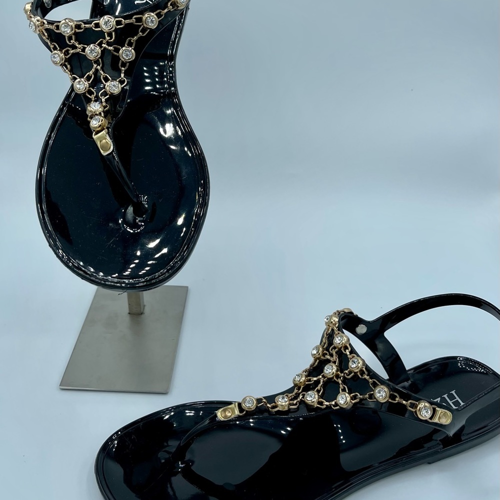 “Jasmine” jelly sandal (black)